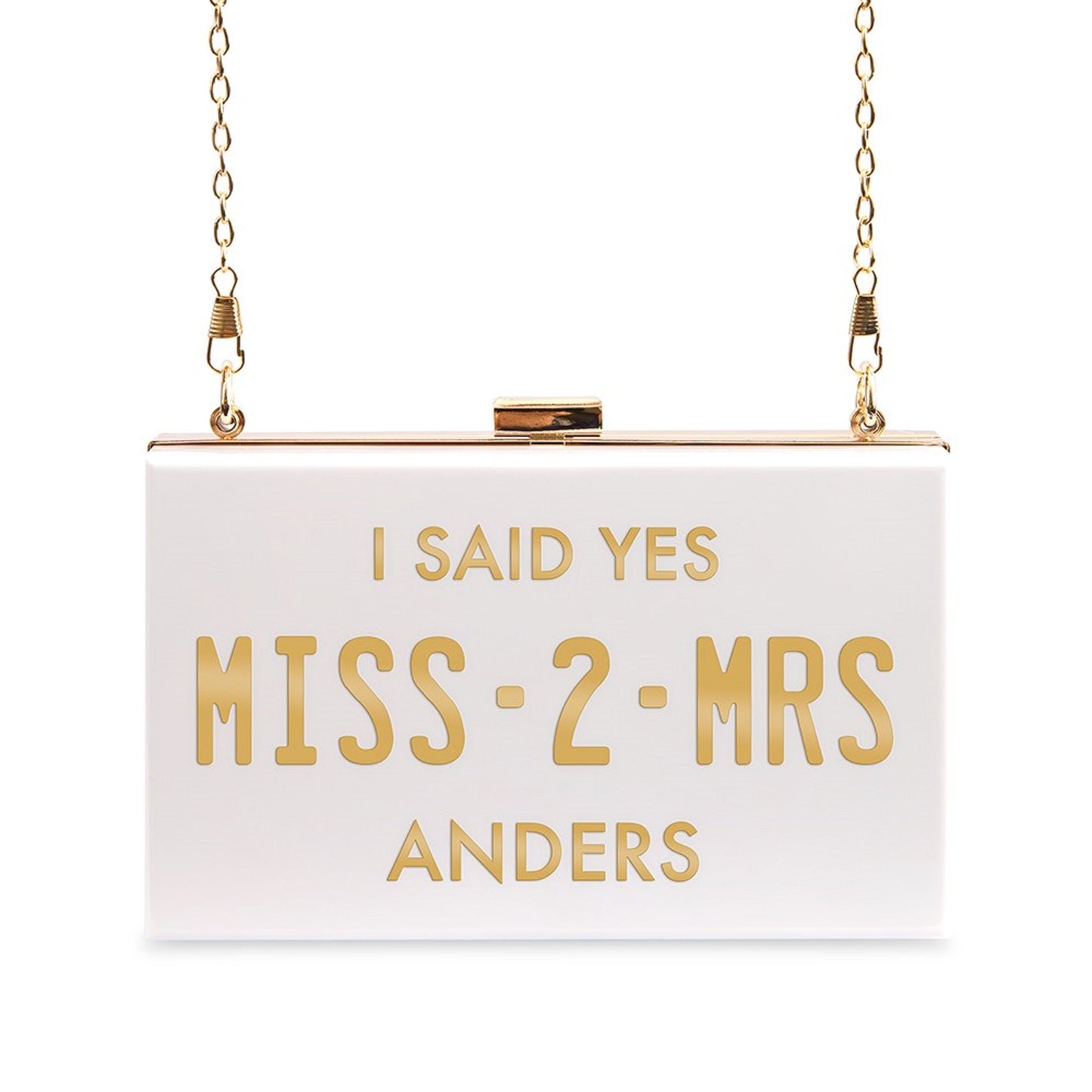 Miss 2 Mrs Acrylic Clutch
