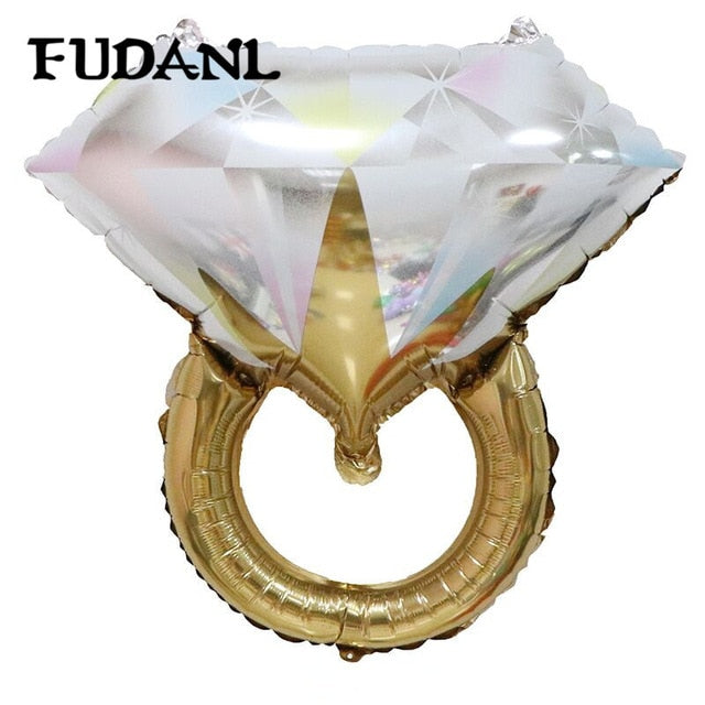 Gold Diamond Ring Balloon Assortment