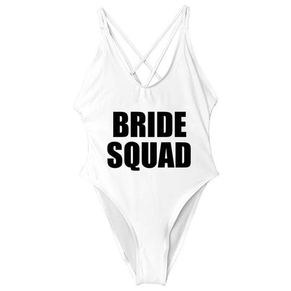 Bride Squad Criss Cross Monokini