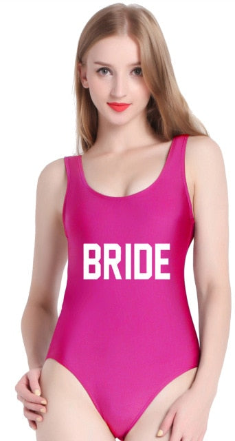 Bride in All Caps Monokini